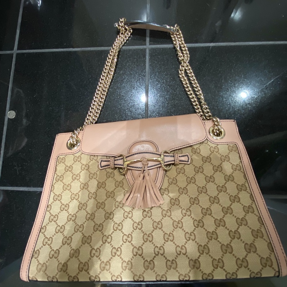 Gucci Large Chain Emily Canvas Bag